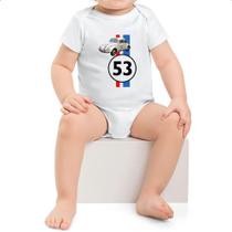 Body infantil Herbie 53 fusca falasse Logo e Carro