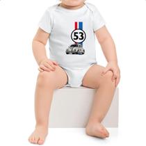 Body infantil Herbie Fusca em corrida Body infantil Herbie Fusca em corrida
