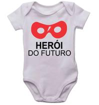 Body infantil herói do futuro bebê herói roupinha de neném