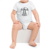 Body infantil Homem Vitruviano Vinho Body infantil Homem Vitruviano Vinho
