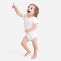 Body Infantil Manga Curta Bebê Algodão Unissex