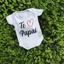 Body Infantil Manga Curta Branco Temático Bebê Arco Íris Unissex 100% Algodão