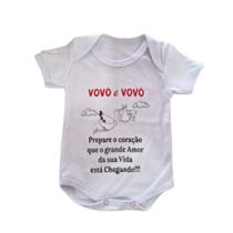 Body Infantil Manga Curta Branco Temático Bebê Frase 100% Suedine