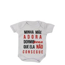 Body Infantil Manga Curta Branco Temático Bebê Frase 100% Suedine Body Infantil Manga Curta Branco Temático Bebê Frase 100% Suedine