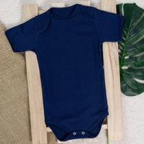 Body Infantil manga curta em suedine marinho Body Infantil manga curta em suedine marinho