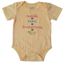 Body Infantil Manga Curta Mamãe e Papai 9-12 Meses - Basic +
