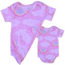 Body Infantil Manga Curta Nuvem RN a G - Algodão Premium Body Infantil Manga Curta Nuvem RN a G - Algodão Premium