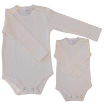 Body Infantil Manga Longa Amarelo Canelado RN a G - Algodão Premium