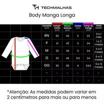 Body Infantil Manga Longa Bebê Algodão Unissex