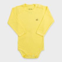 Body Infantil Manga Longa em Malha Canelada - Baby Duck