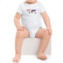 Body infantil Mapa Mundi Bandeiras Body infantil Mapa Mundi Bandeiras