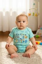 Body infantil masculino tematico bebe eu amo titia veste 6 meses