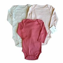 Body Infantil Menina Liso Kit Com 3 peças Carter's
