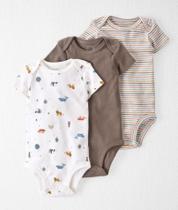 Body Infantil Menino Algodão Orgânico kit Com 3 Peças Carters