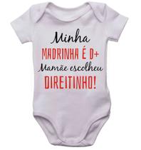 Body infantil minha madrinha é d+ roupinha de bebê bori bodi