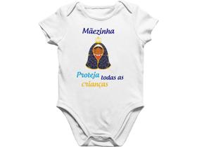 Body Infantil Nossa senhora Aparecida Mês das Crianças dia das crianças Branca Body Infantil Nossa senhora Aparecida Mês das Crianças dia das crianças Branca