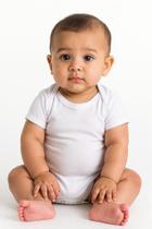 Body Infantil para Bebê Branco - 94% Poliéster e 6% Elastano