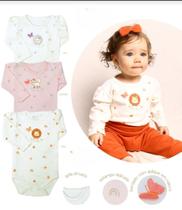 Body infantil para Bebê Manga Longa Gatinha - Pé de Amor Body infantil para Bebê Manga Longa Gatinha - Pé de Amor