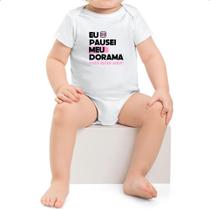 Body infantil Pausei o meu dorama Rosa