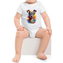 Body infantil Pinscher Watercolor Arte Body infantil Pinscher Watercolor Arte