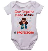 Body infantil que orgulho minha dinda é professora bodi bori