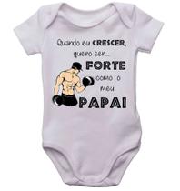 Body infantil quero ser como meu papai roupinha de bebê bori