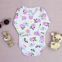 Body Infantil Ribana em Malha Macia Prático de Vestir e Super Confortável Panda Body Infantil Ribana em Malha Macia Prático de Vestir e Super Confortável Panda