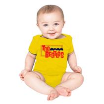 Body infantil rock Beatles logo retrô estampa exclusiva