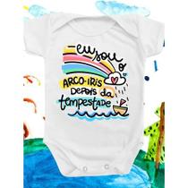 Body Infantil Roupa Bebê Eu Sou o Arco Iris Depois da Tempestade Arco Noé Fé Evangélico