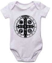 Body Infantil São Bento Medalha Religioso