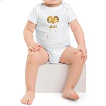 Body infantil Signo Aries Constelacao Dourada Body infantil Signo Aries Constelacao Dourada