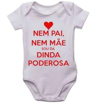 Body infantil sou da dinda poderosa roupa de bebê bori bodi