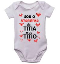 Body infantil sou o amorzinho da titia e do titio bodi bebê