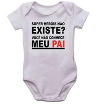 Body infantil super herói não existe bodi bori bebê neném