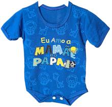 body infantil tematico eu amo mamae e papai