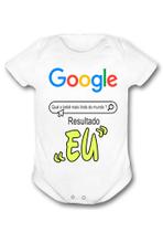Body infantil unissex frase Google bebê lindo