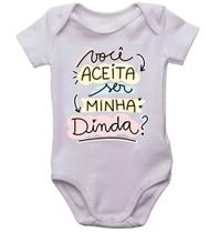 Body infantil você aceita ser minha dinda bodi bori bebê - Mago das Camisas