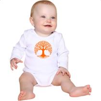 Body intantil Arvore da vida laranja Body intantil Arvore da vida laranja