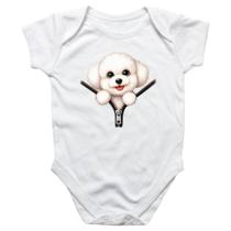 Body intantil Bichon Frise no Ziper Body intantil Bichon Frise no Ziper