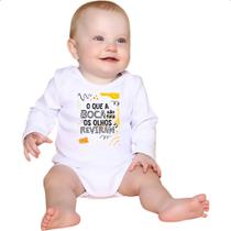 Body intantil Bom dia para me deixar em paz Body intantil Bom dia para me deixar em paz