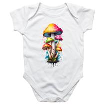 Body intantil Cogumelos coloridos splash