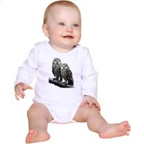 Body intantil Corujas da neve