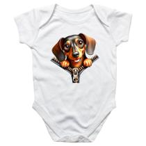 Body intantil Dachshund no Ziper Body intantil Dachshund no Ziper