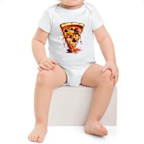 Body intantil Fatia de pizza cartoon Body intantil Fatia de pizza cartoon