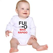 Body intantil Fui o mais rapido Body intantil Fui o mais rapido