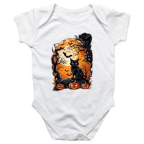 Body intantil Gato Preto Halloween Lua Cheia