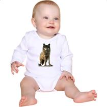 Body intantil Lobo cinza americano Body intantil Lobo cinza americano