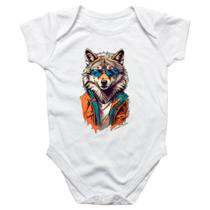 Body intantil Lobo de jaqueta jeans Body intantil Lobo de jaqueta jeans