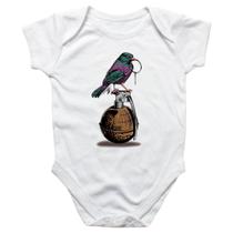 Body intantil Passarinho doido com granada Body intantil Passarinho doido com granada
