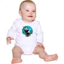 Body intantil Urso panda na arvore